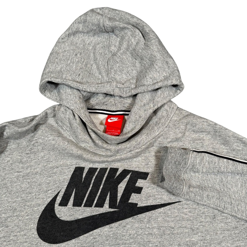 Nike Womens Gray Logo‎ Hoodie Sweatshirt Size S